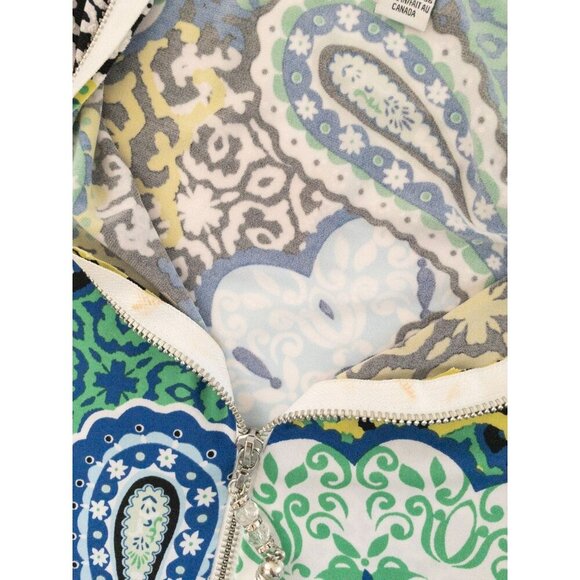 Joseph Ribkoff Paisley Multicolor 3/4 Sleeve Zip-Front A-Line Dress 2 - Picture 10 of 16